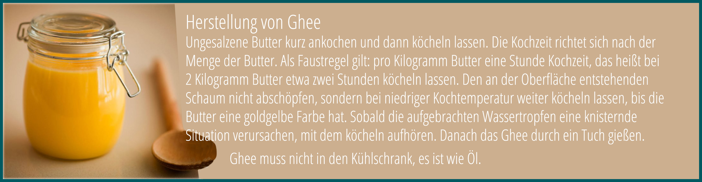 Herstellung von Ghee